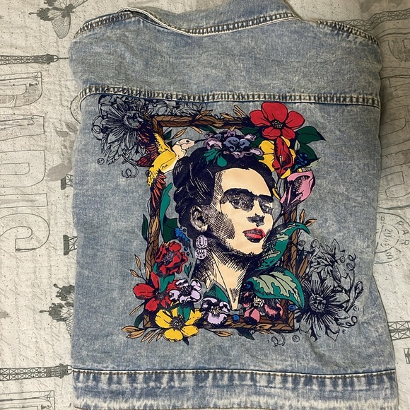 Frida Kahlo Jean Jacket - Picture 2 of 5